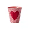 Rice - Middelgroot Beker - Roze - Heart - 250 ml