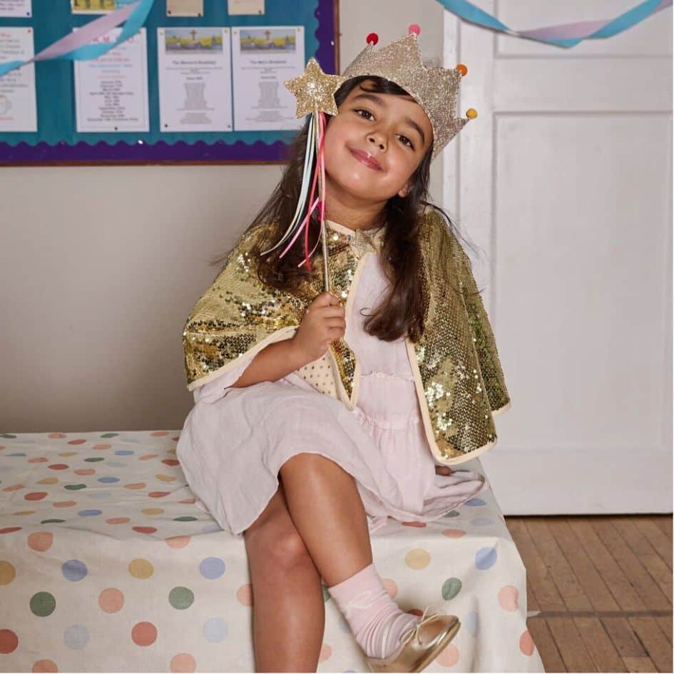 Rockahula Kids - Gold Sequin Pom Pom Crown
