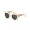 Salted Stories - Solid - Cat Eye Sunglasses - White Swan