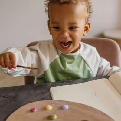 Smikkels - Sleeve bib - L - Lilac