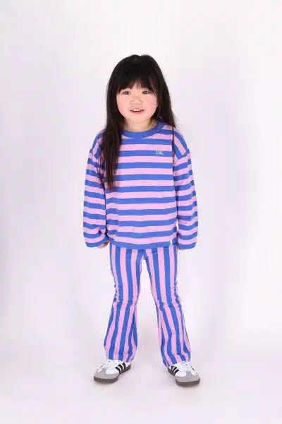 The New Chapter - Flared Pants - Nena - Blue Pink Stripes