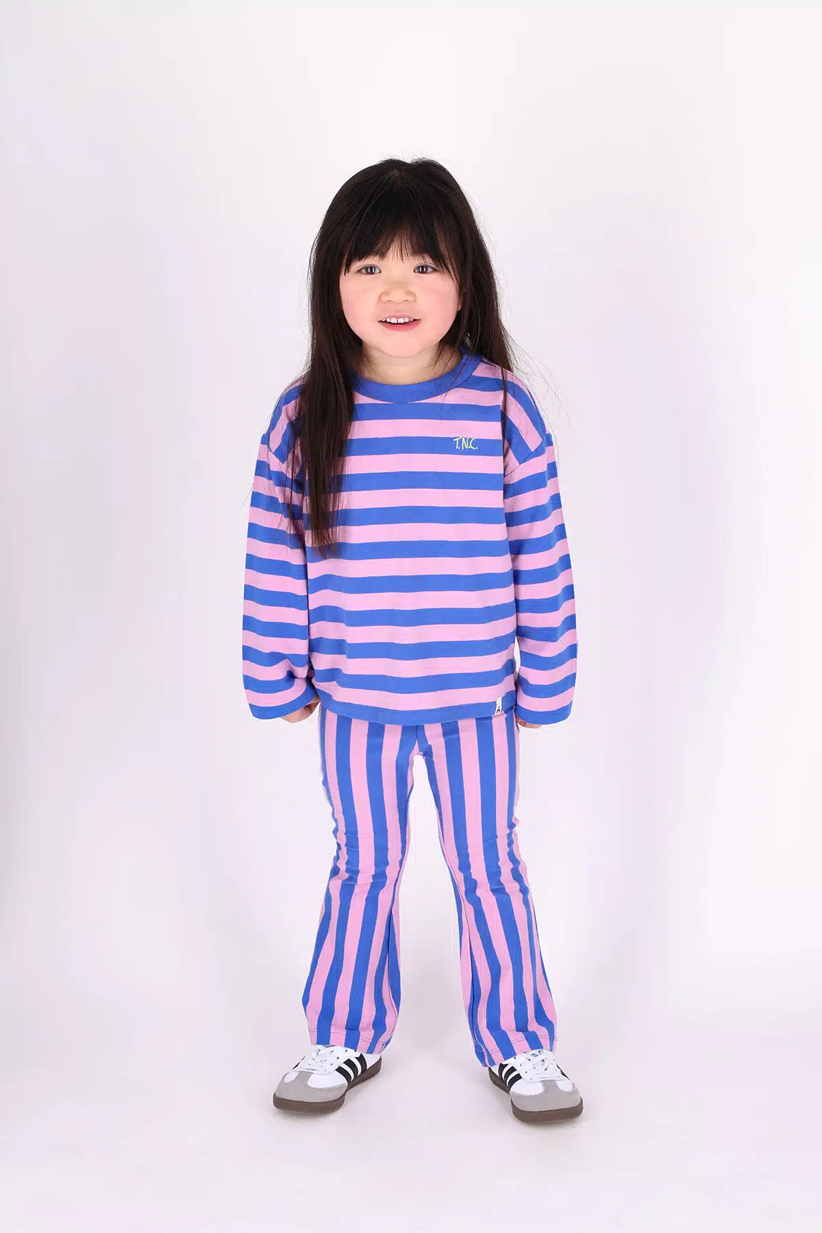 The New Chapter - Flared Pants - Nena - Blue Pink Stripes