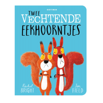 Twee vechtende eekhoorntjes - Kartonboekje