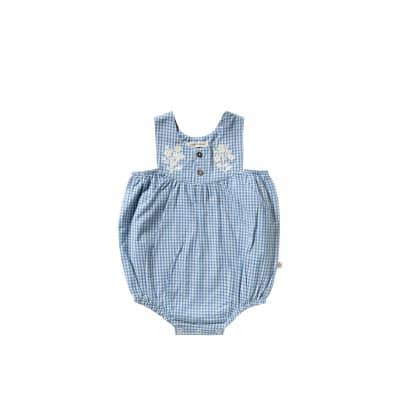Your Wishes - Vichy Blue - Summer Romper