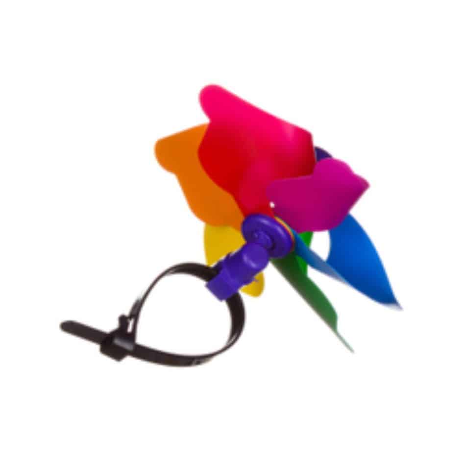 Fiets propeller windmolen - Regenboog