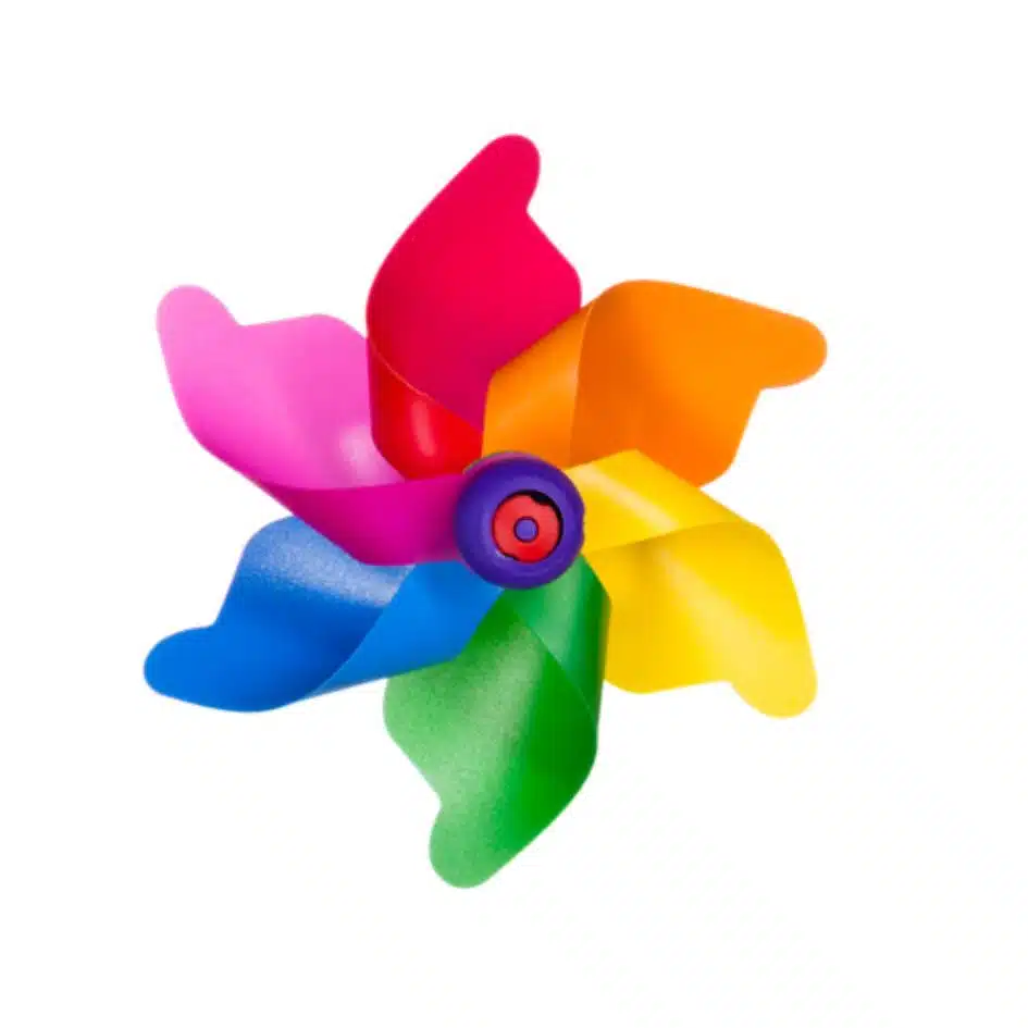 Fiets propeller windmolen - Regenboog
