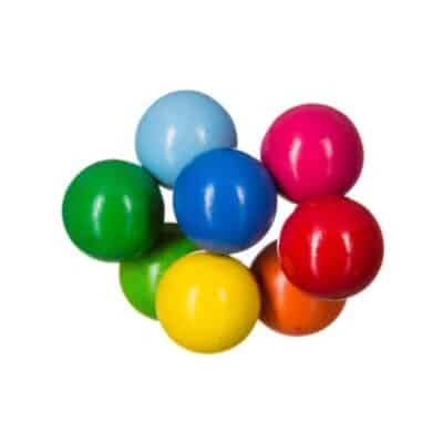 Koord met houten ballen - Regenboog