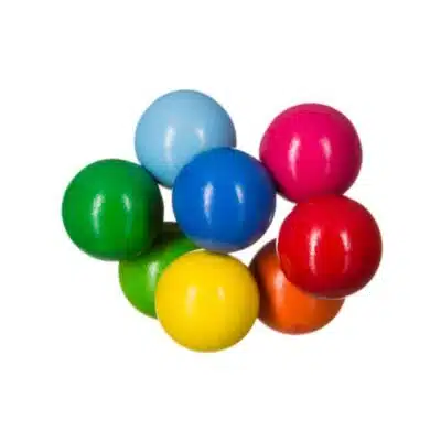 Koord met houten ballen - Regenboog