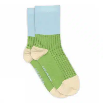 Melton - Block colour socks - Kiwi