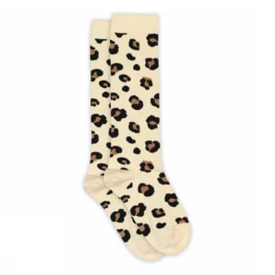 Melton - Leopard knee socks - Shortbread