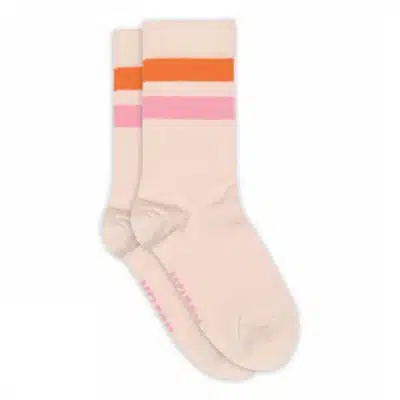 Melton - Sporty stripe socks - Crystal Pink