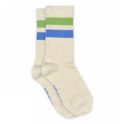 Melton - Sporty stripe socks - Light Beige Melange