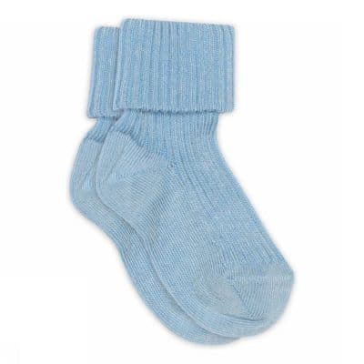 MP Denmark - Cotton rib baby socks - Blue Bell