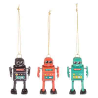Ornament hangertje mini robots (Willekeurige kleur)