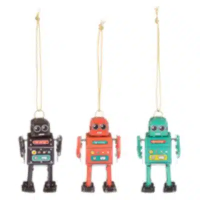 Ornament hangertje mini robots (Willekeurige kleur)