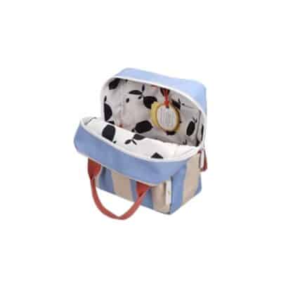 Sticky Lemon - Backpack Small - Stripes - Cloud Blue & Twiggy Beige