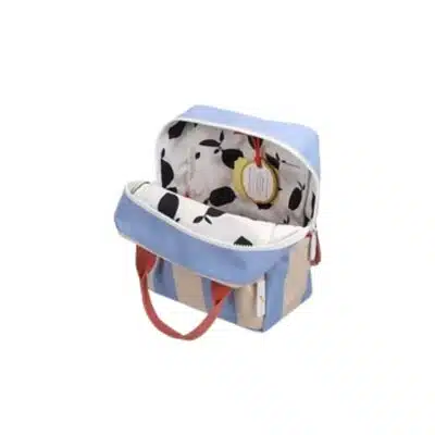 Sticky Lemon - Backpack Small - Stripes - Cloud Blue & Twiggy Beige