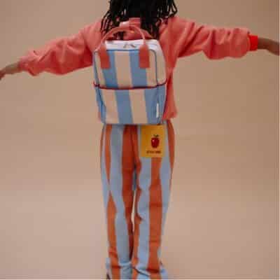 Sticky Lemon - Backpack Small - Stripes - Cloud Blue & Twiggy Beige