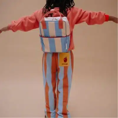 Sticky Lemon - Backpack Small - Stripes - Cloud Blue & Twiggy Beige