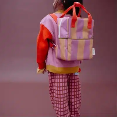 Sticky Lemon - Backpack Small - Stripes - Rosebay Pink & Apple Juice