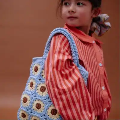 Sticky Lemon - Crochet Bag - Flower - Willow Basket