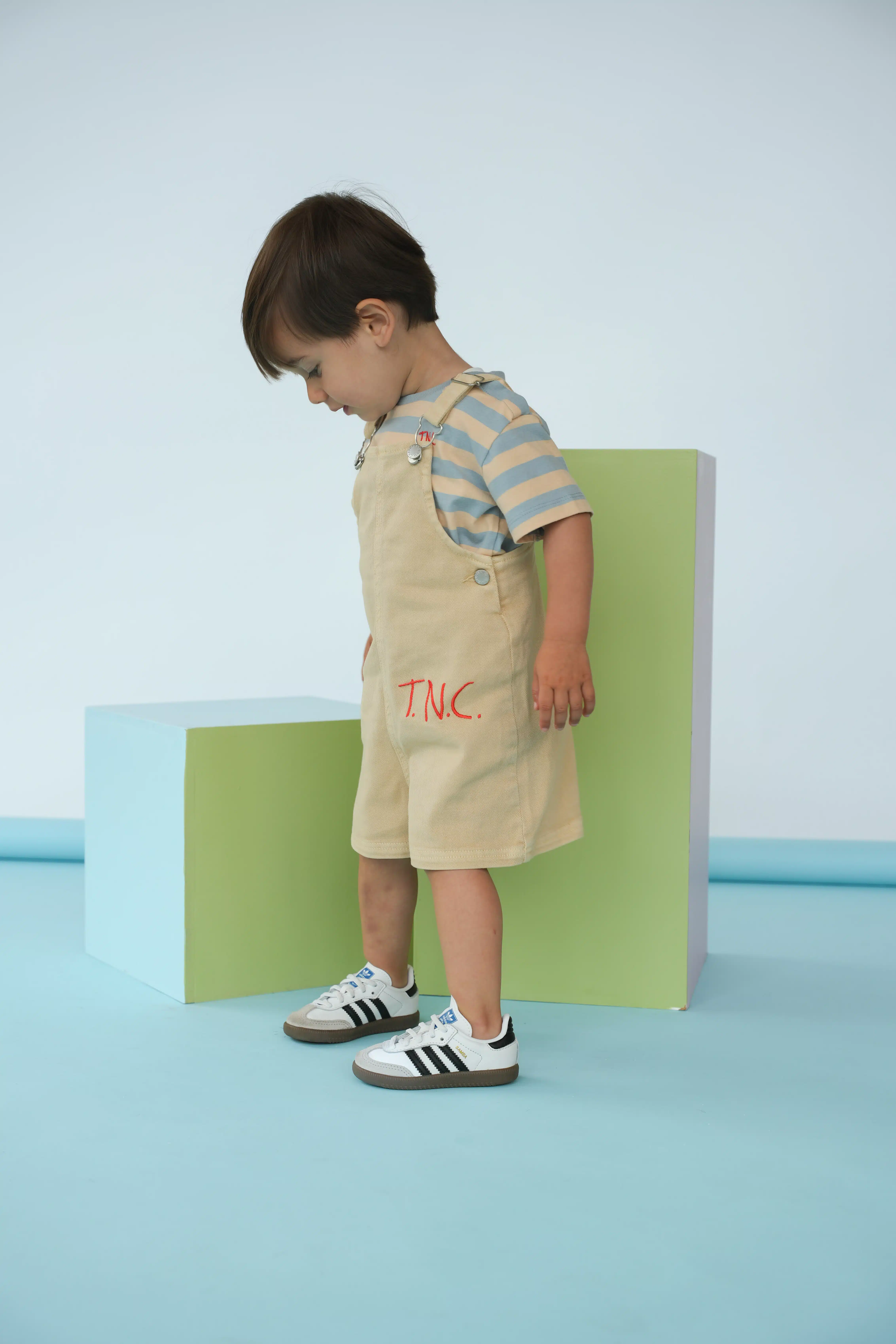 The New Chapter - T-Shirt - Bo - Blue Beige Stripes