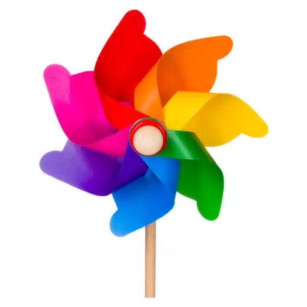 Windmolen - Regenboog - 20 cm