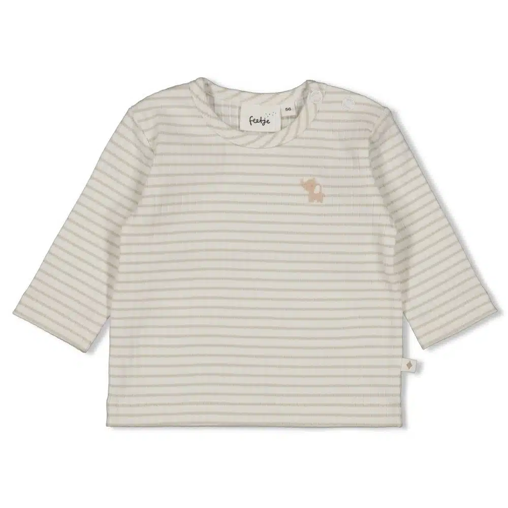 Feetje - Longsleeve rib met streep - Elephant