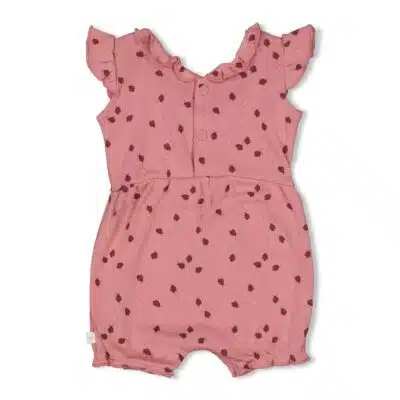 Feetje - Playsuit ajour rib AOP - Ladybug