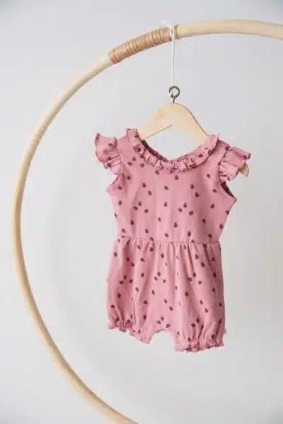 Feetje - Playsuit ajour rib AOP - Ladybug