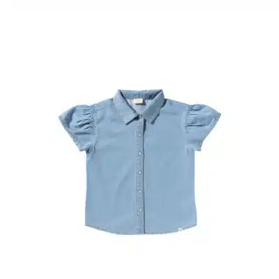 Your Wishes - Cotton Denim - Ruffle Blouse