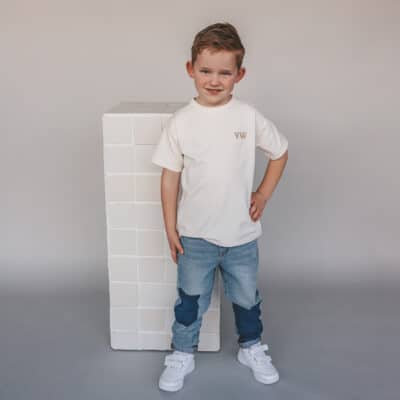 Your Wishes - Denim Blue - Patch Tapered Jeans