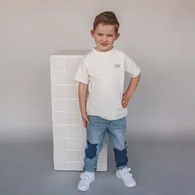 Your Wishes - Denim Blue - Patch Tapered Jeans