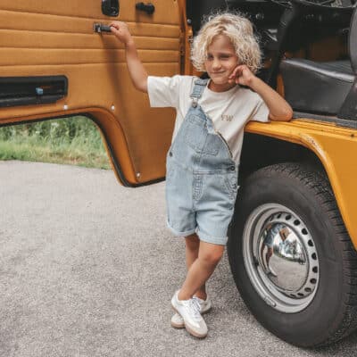 Your Wishes - Light Blue Denim - Short Dungarees