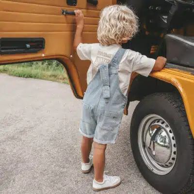 Your Wishes - Light Blue Denim - Short Dungarees