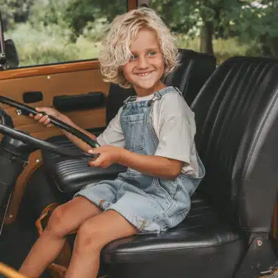 Your Wishes - Light Blue Denim - Short Dungarees