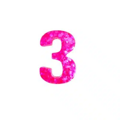 Feestbeest - Bedel - Feestnummer Mini - 3 - Holographic Blue