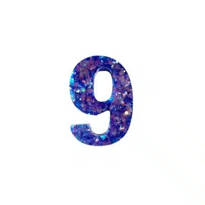 Feestbeest - Bedel - Feestnummer Mini - 3 - Holographic Blue