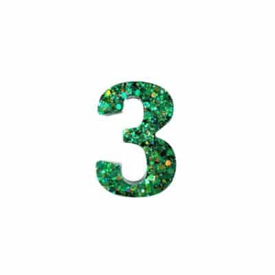 Feestbeest - Bedel - Feestnummer Mini - 3 - Holographic Green
