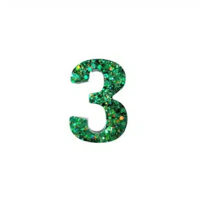 Feestbeest - Bedel - Feestnummer Mini - 3 - Holographic Green