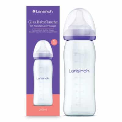 Lansinoh - Drinkfles Natural Wave speen 240 ml - Glas