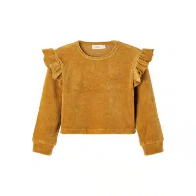 Lil' Atelier - REBEL LS LOOSE SHORT SWEAT - Golden Brown