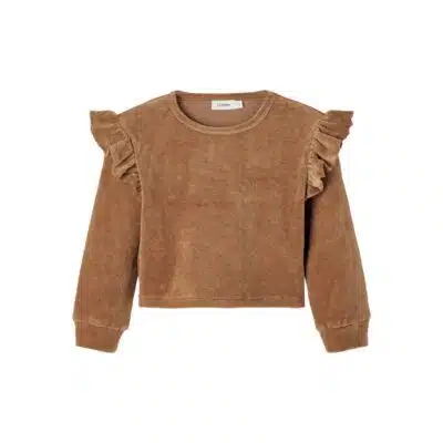 Lil' Atelier - REBEL LS LOOSE SHORT SWEAT - Woodsmoke