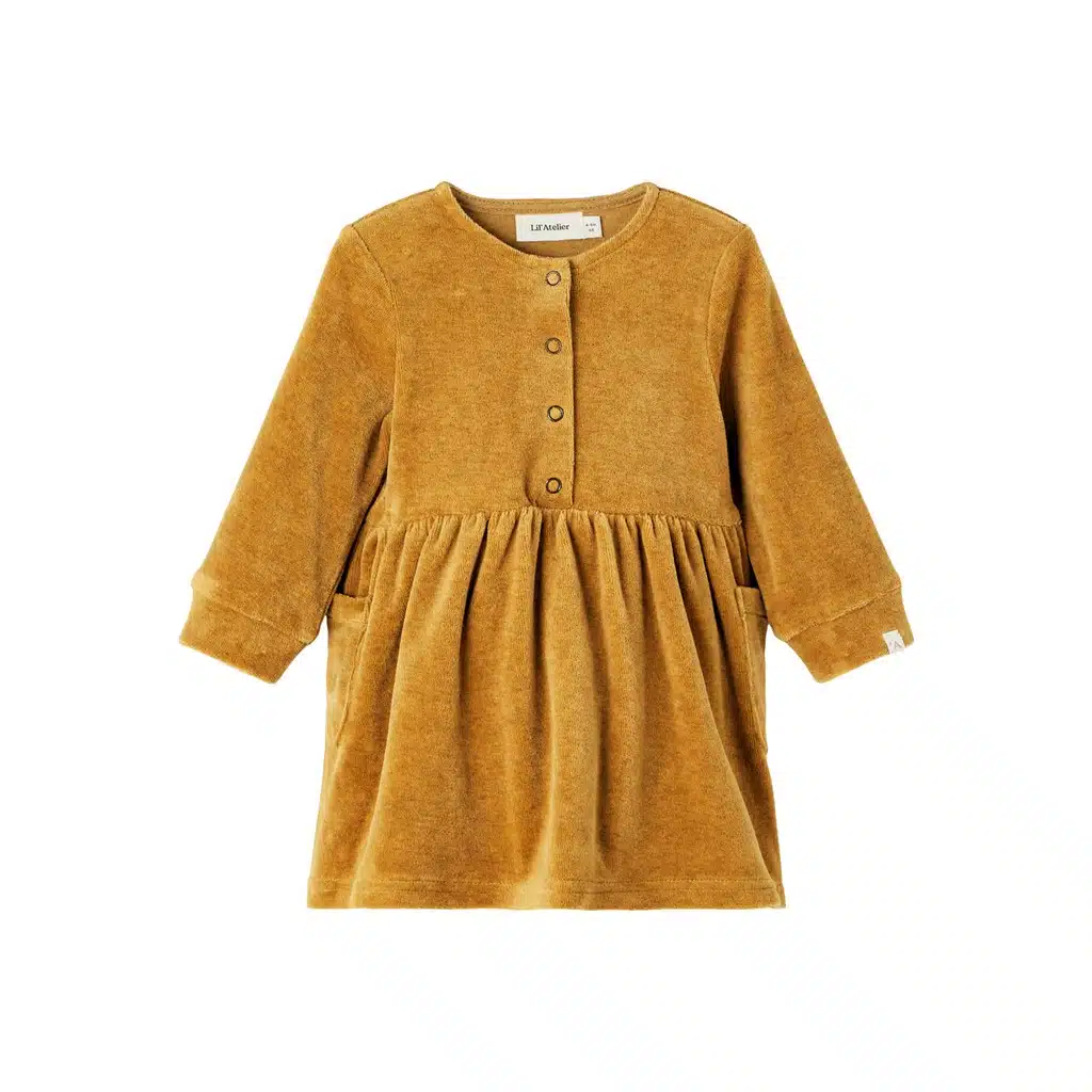 Lil' Atelier - REBEL LS LOOSE SWEAT DRESS - Golden Brown