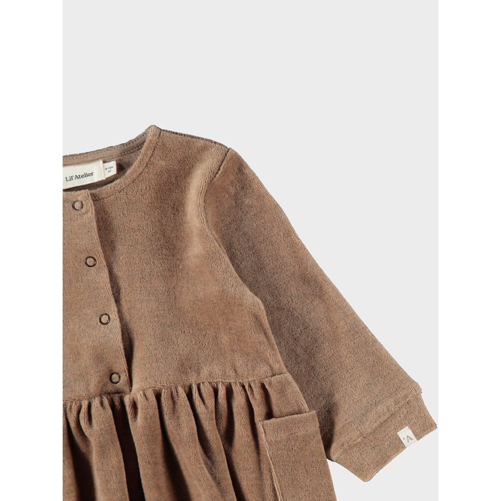 Lil' Atelier - REBEL LS LOOSE SWEAT DRESS - Woodsmoke