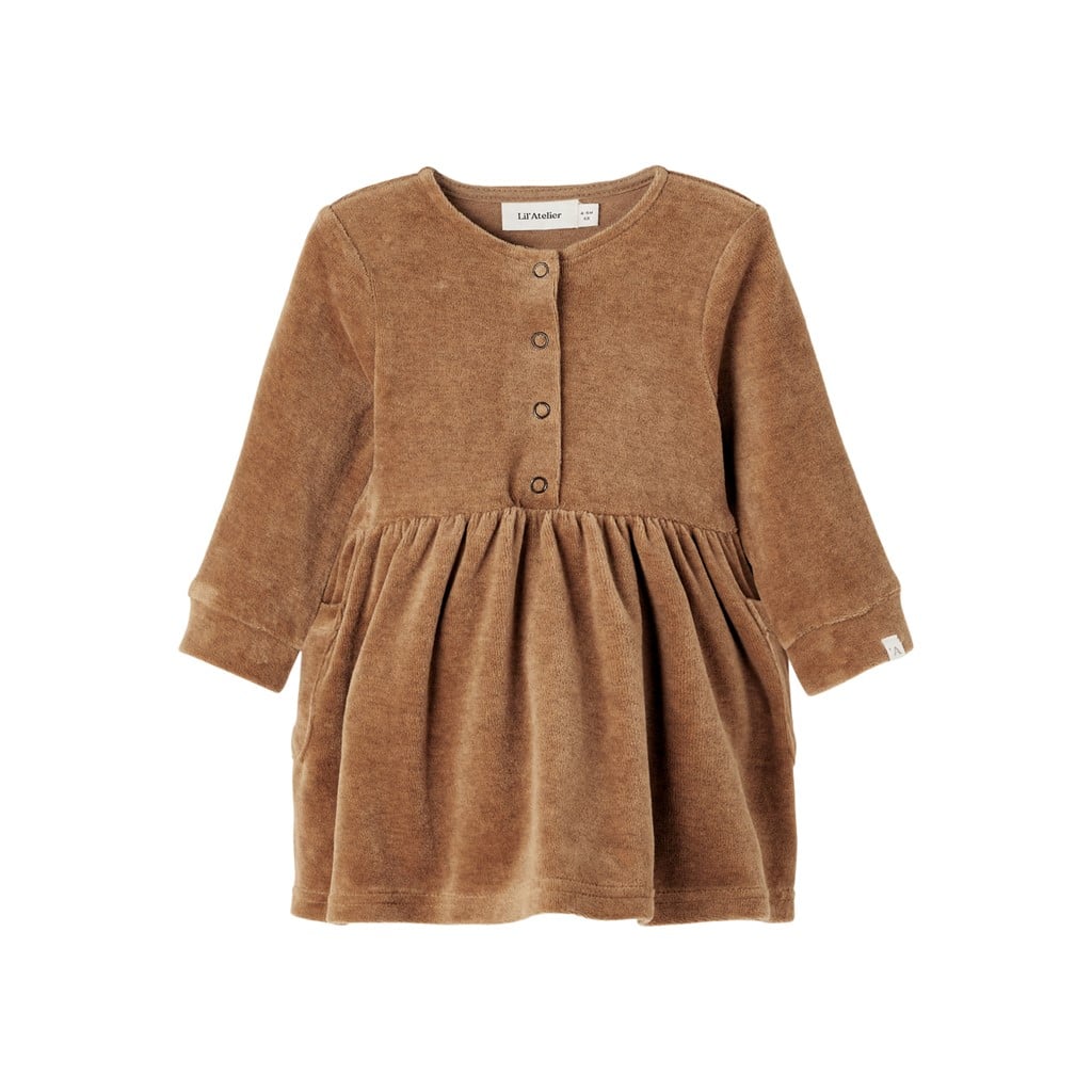 Lil' Atelier - REBEL LS LOOSE SWEAT DRESS - Woodsmoke