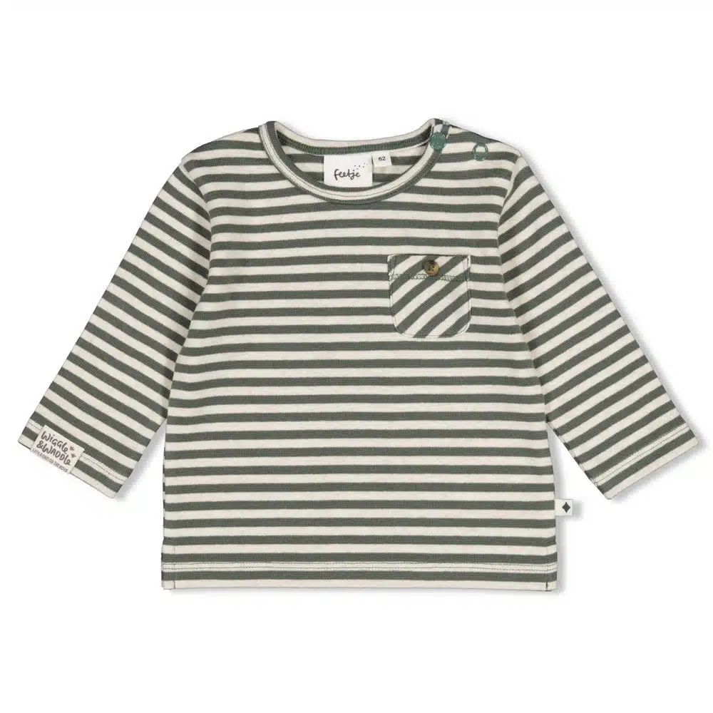 Feetje - Longsleeve rib met streep - Wiggle and Waddle