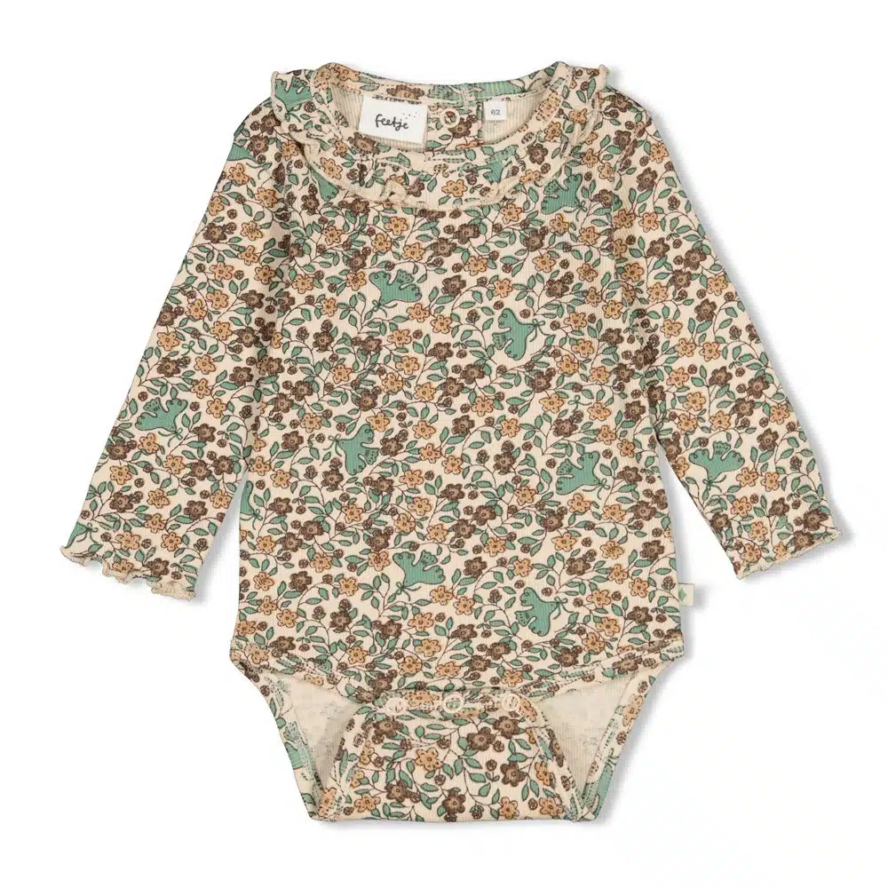 Feetje - Romper rib AOP - Lucky Bloombird