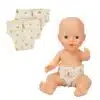 Hollie - Set (2 stuks) katoenen poppenluiers Fruit (28-35cm)