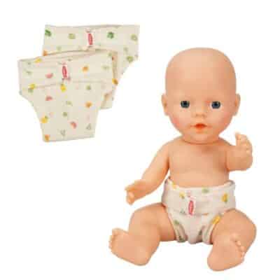 Hollie - Set (2 stuks) katoenen poppenluiers Fruit (28-35cm)